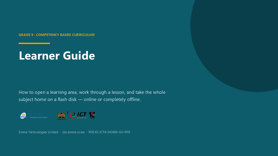 Learner Guide — title slide